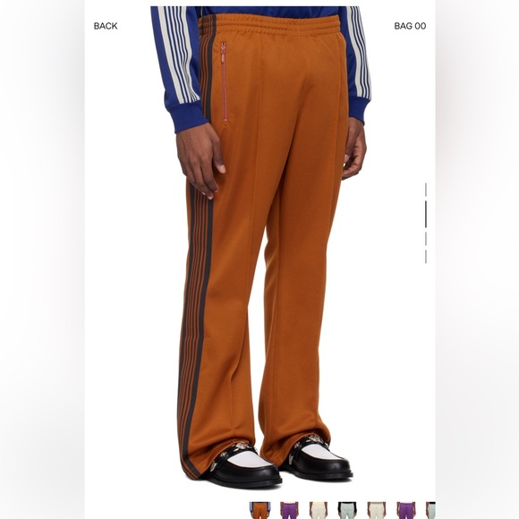 NEEDLES Men's Orange Track Pants - Picture 6 of 10